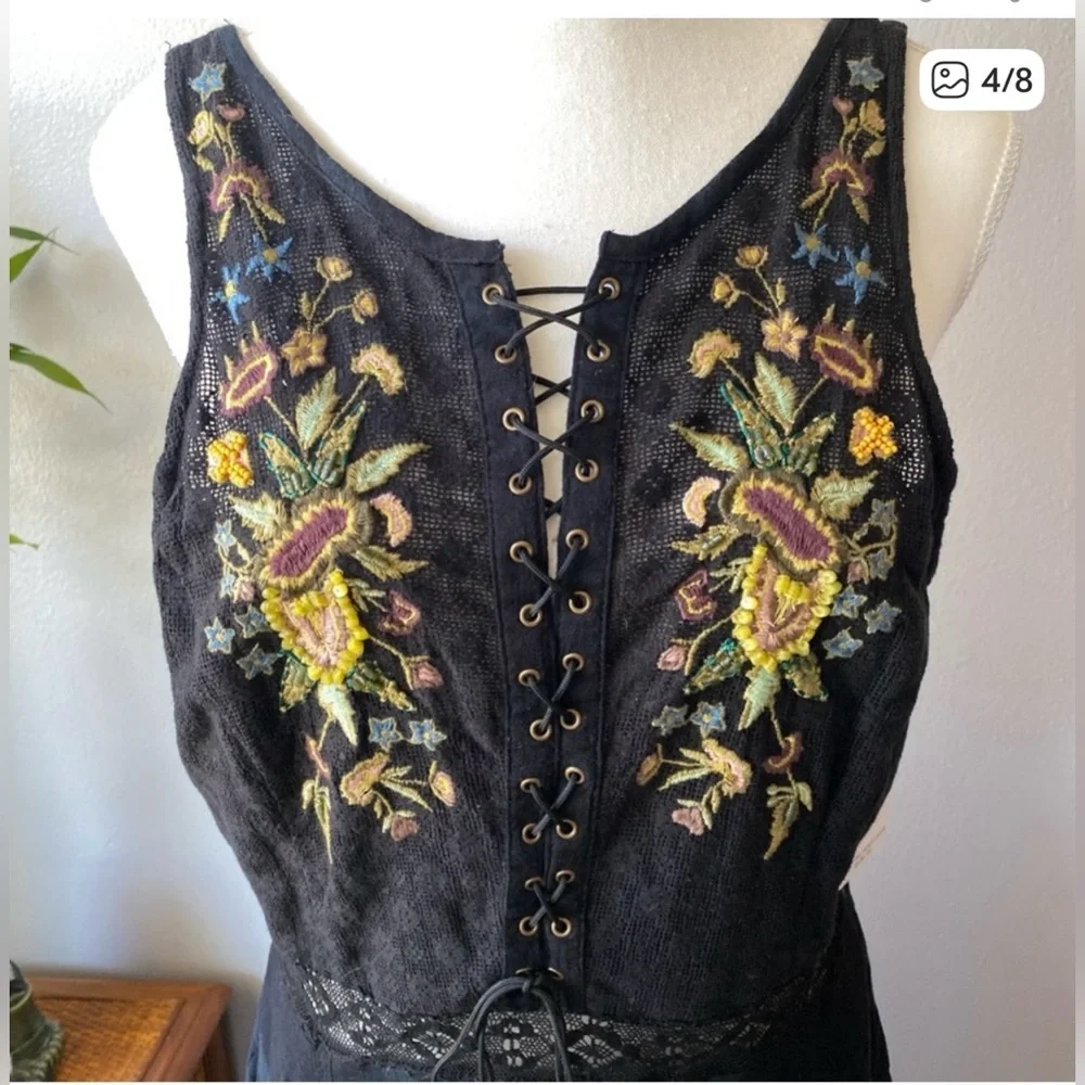 Free People Coal Combo dress size 10 NWT - Picture 4 of 16
